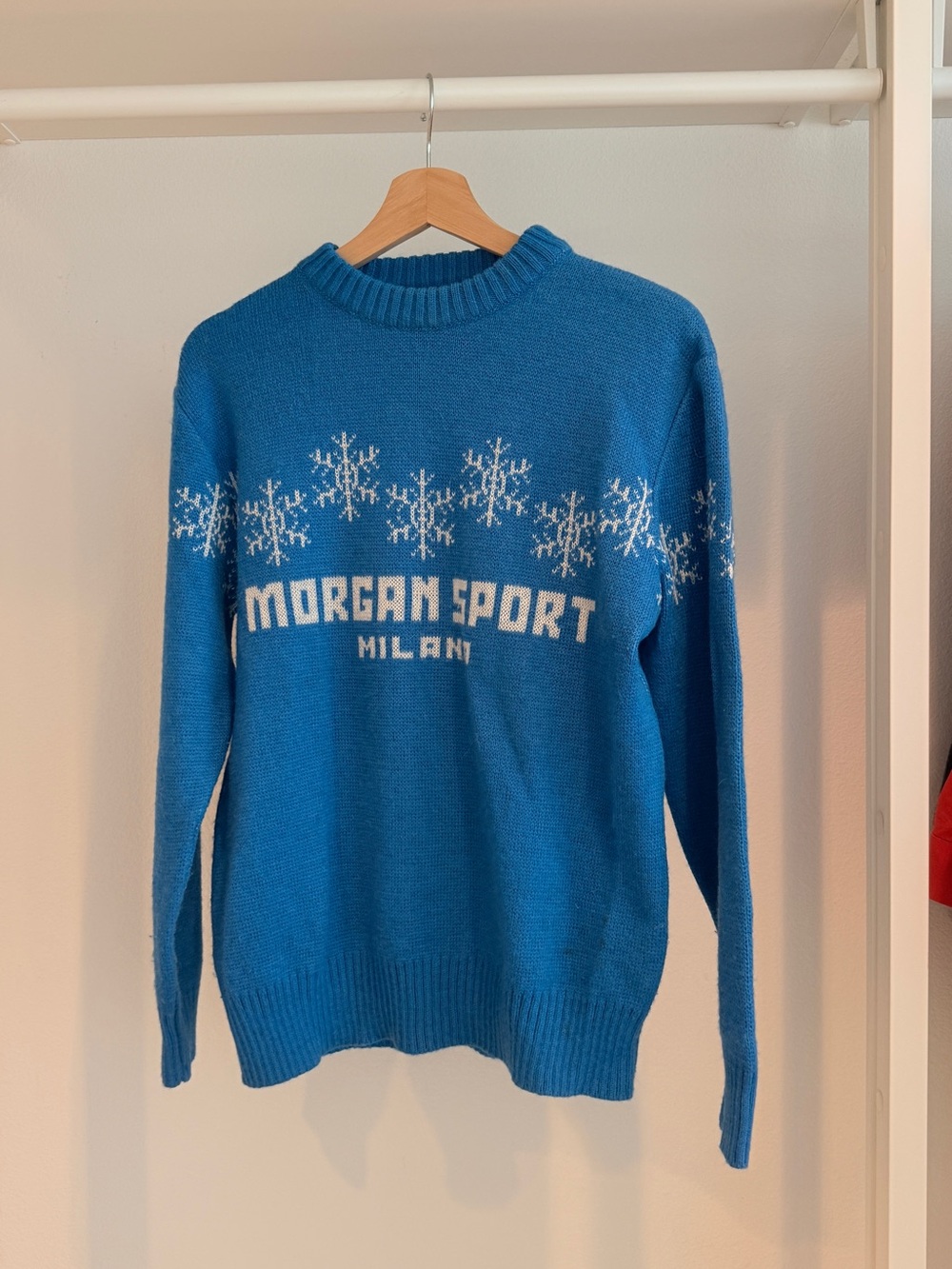 Blue vintage mohair ski Sweater